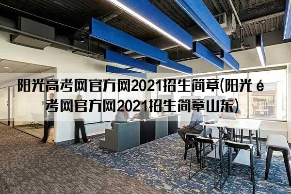 阳光高考网官方网2021招生简章(阳光高考网官方网2021招生简章山东)